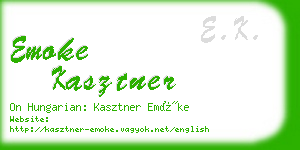 emoke kasztner business card